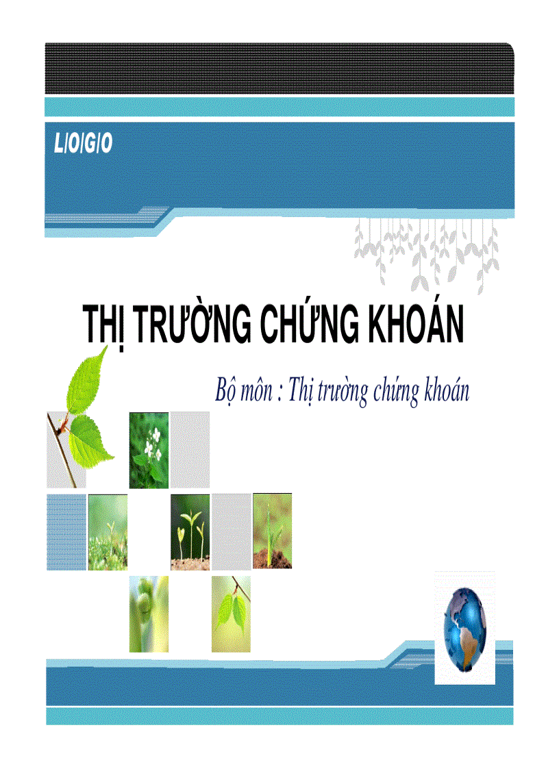 Bài giảng thị trường chứng khoán