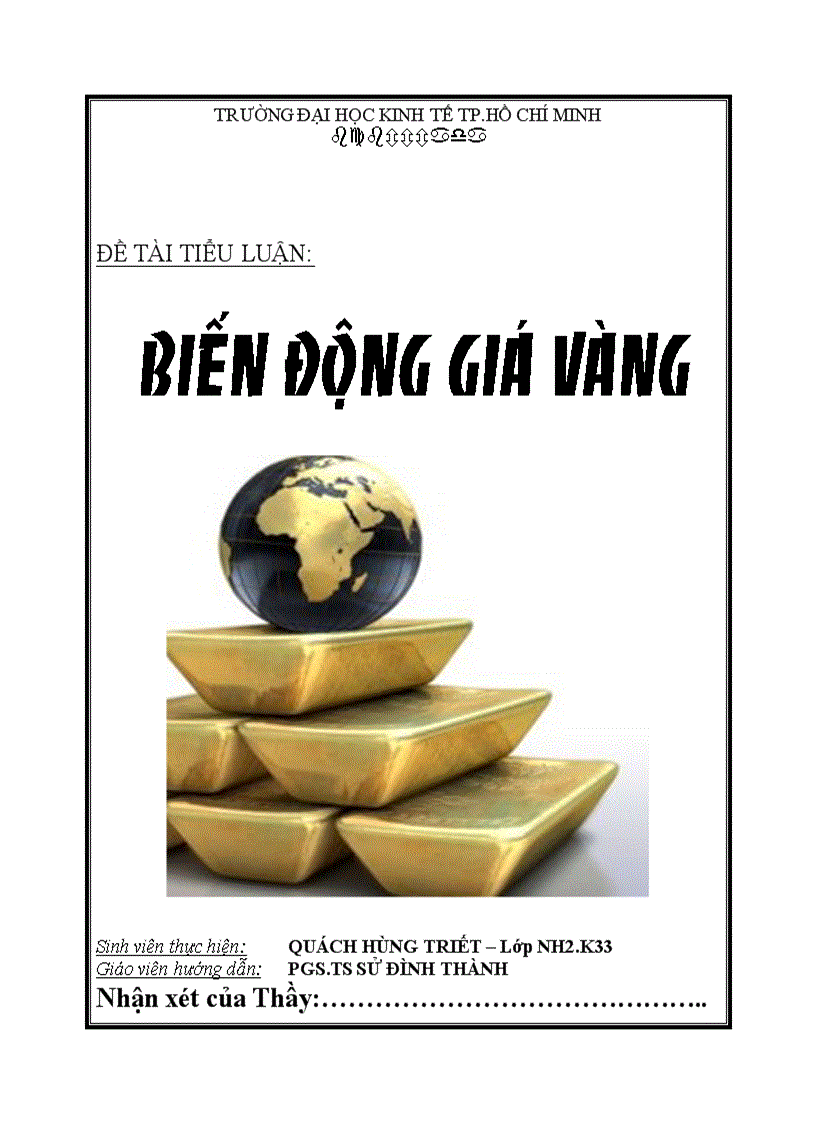 Biến động giá vàng