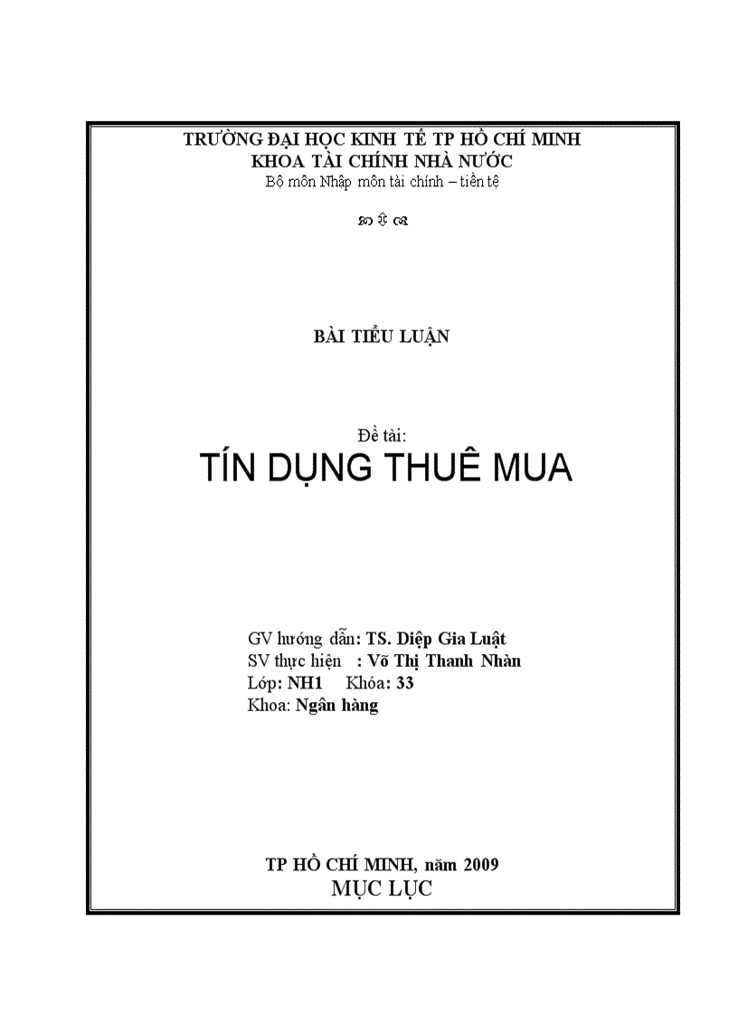 Tín dụng thuê mua