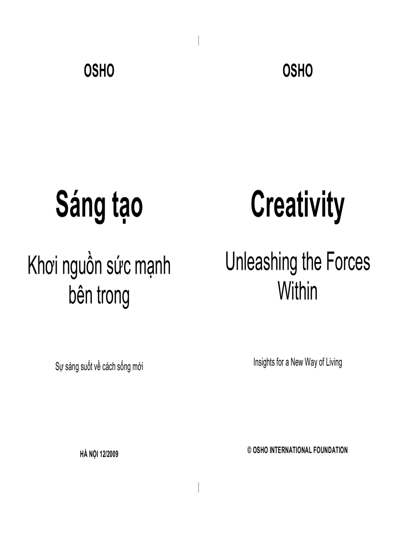 Tủ sách Osho - sáng tạo