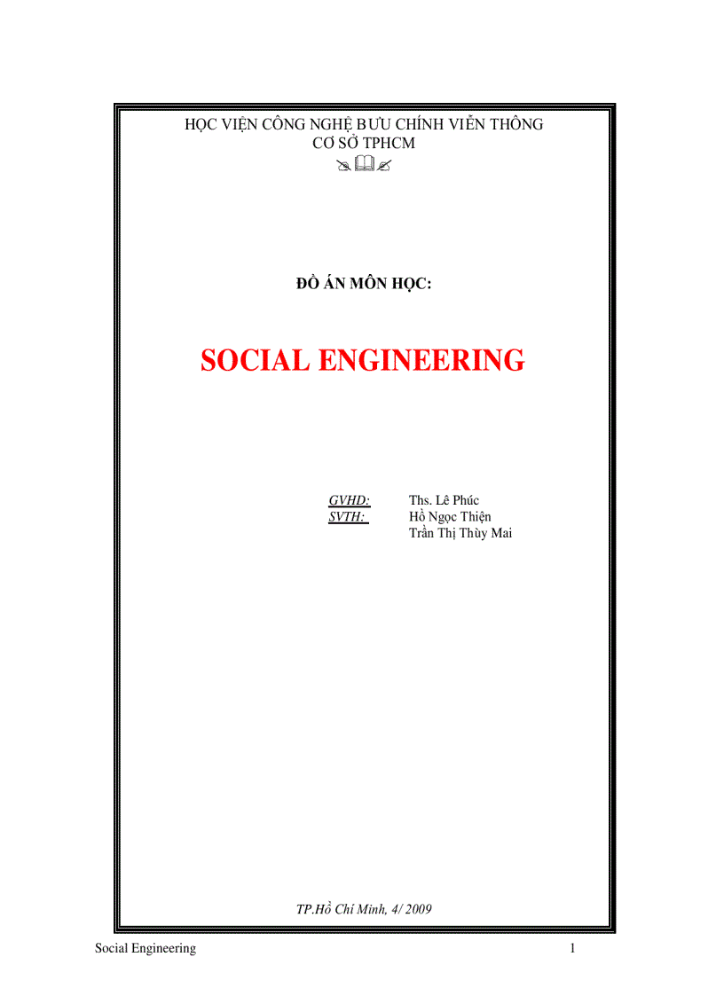 Tiểu luận social engineering