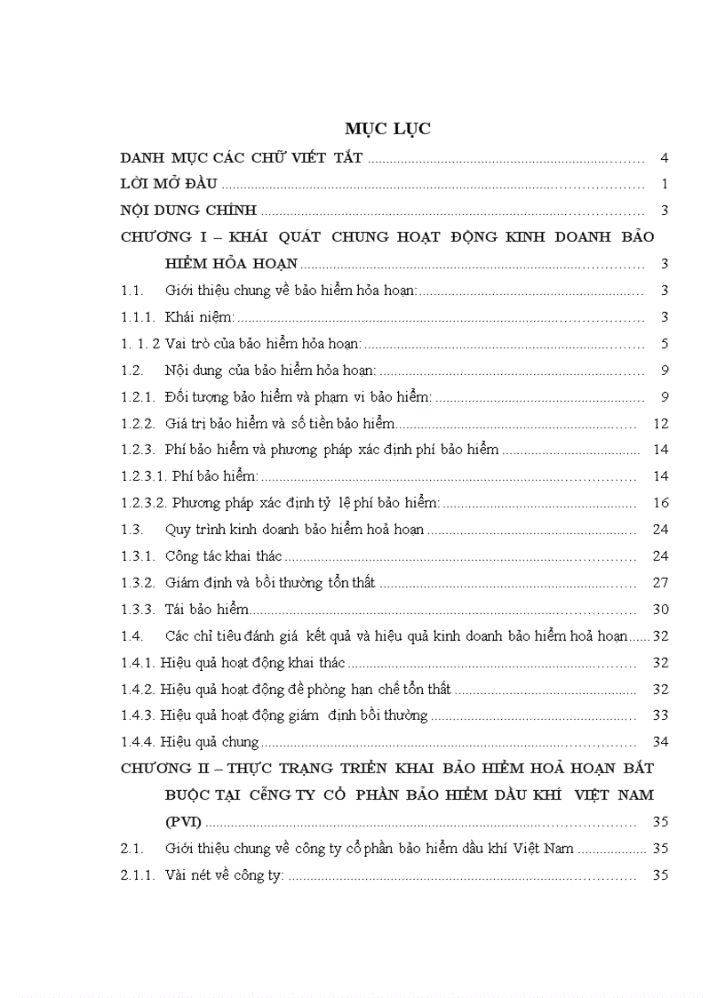 Thực trạng và giải pháp nâng cao kết quả và hiệu quả hoạt động bảo hiểm hỏa hoạn bắt buộc tại công ty bảo hiểm dầu khí Việt Nam PVI