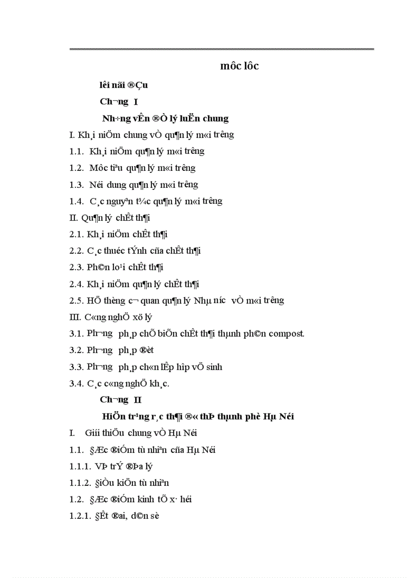 Bước đầu nghiên cứu công tác quản lý rác thải đô thị thành phố Hà Nội nghiên cứu công nghệ xử lý bằng phương pháp chôn lấp tại bãi Nam Sơn Sóc Sơn