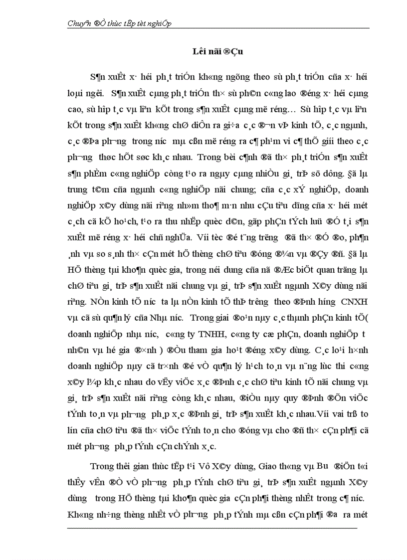 Xác định chỉ tiêu giá tri sản xuất ngành Xây dựng trong nền kinh tế thị trường của nước ta hiện nay Vận dụng một số phương pháp thống kê để phân tích và dự đoán