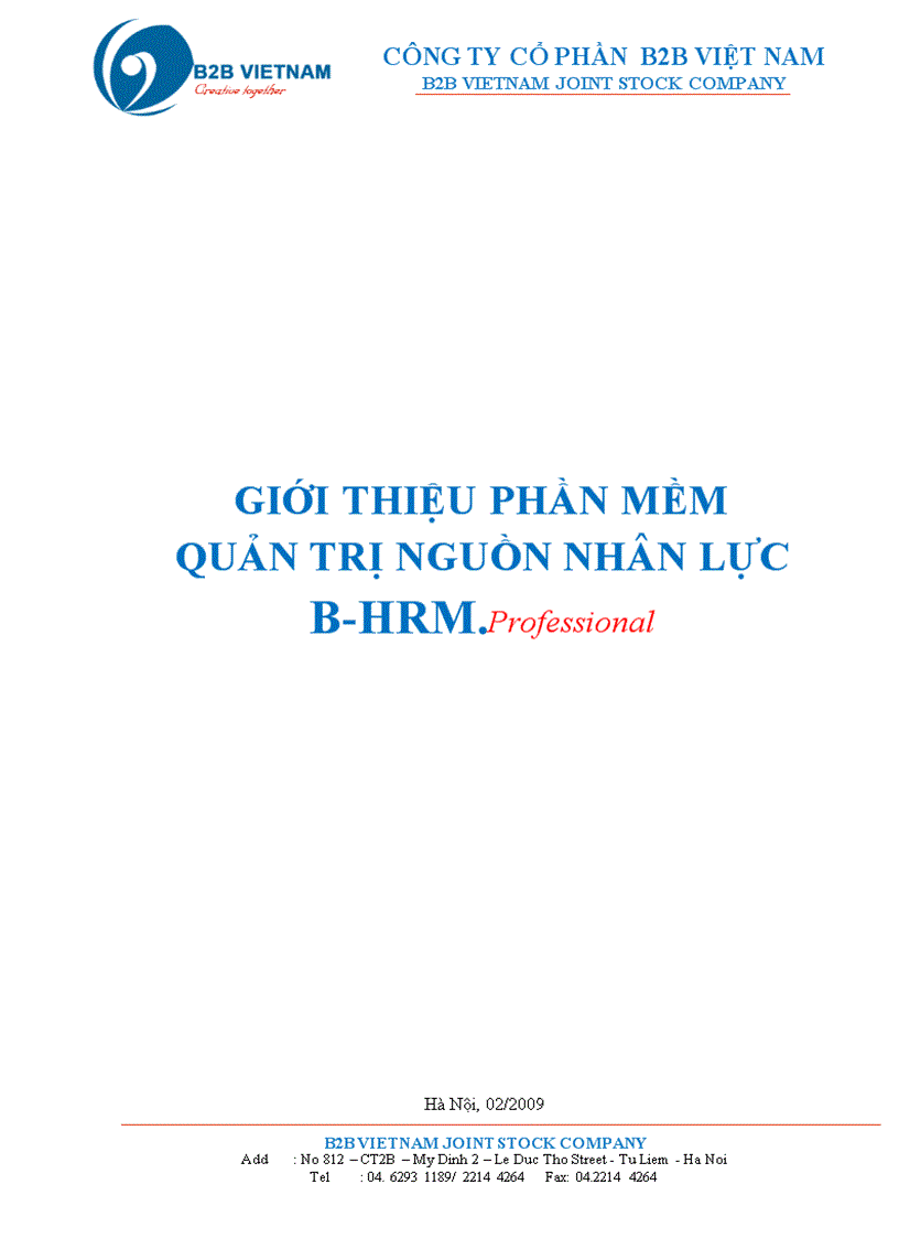 Quản trị nguồn nhân lực B HRM Pro B B Vietnam