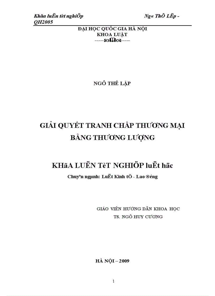 Xây dựng và hoàn thiện pháp luật về giải quyết tranh chấp thương mại bằng thương lượng