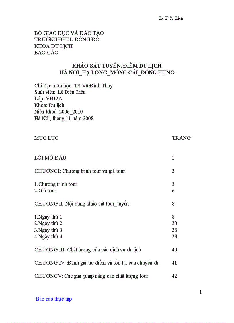 khảo sát tuyến điểm du lịch hà nội