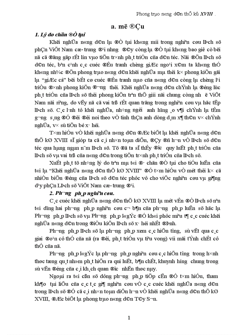 Phong trào nông dân thế kỷ XVIII 1