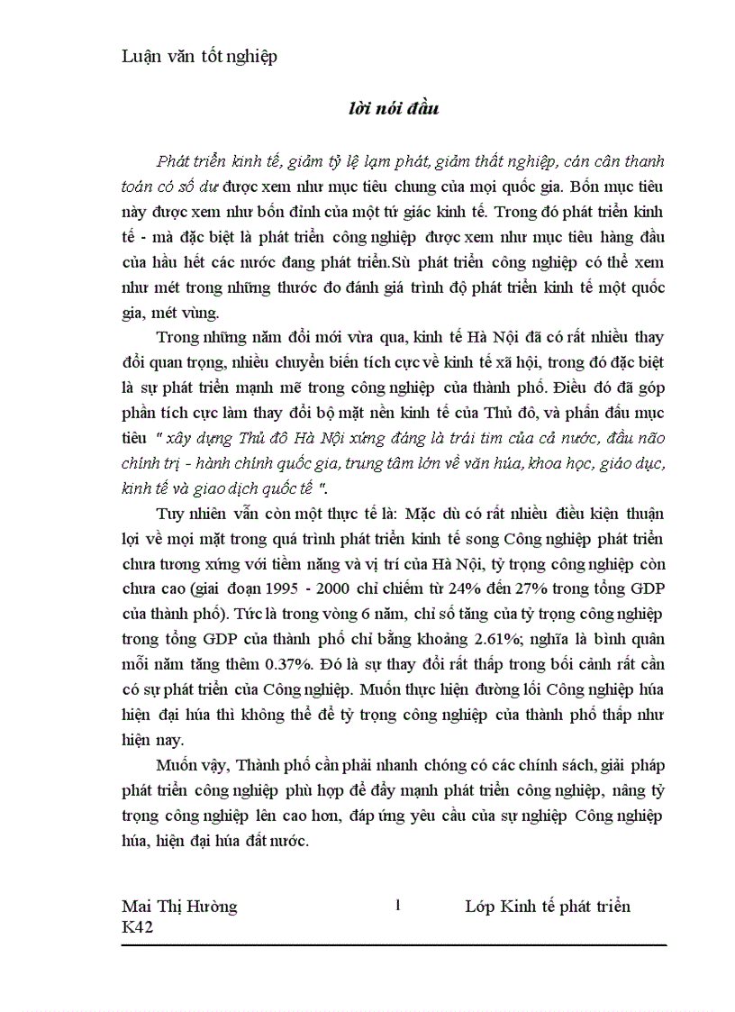 Định hướng và giải pháp phát triển Công nghiệp Thủ đô Hà Nội đến năm 2010 1