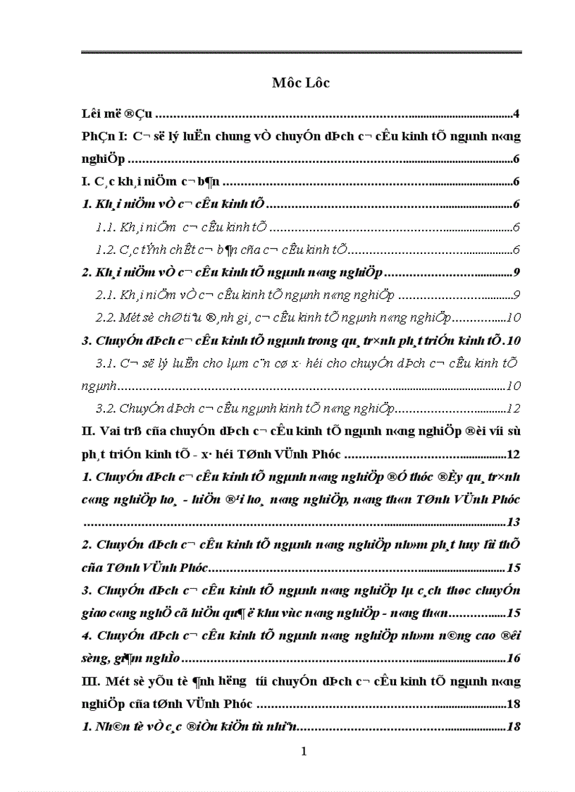 Phương hướng và giải pháp thúc đẩy chuyển dịch cơ cấu kinh tế ngành nông nghiệp Tỉnh Vĩnh Phúc giai đoạn 2004 2010