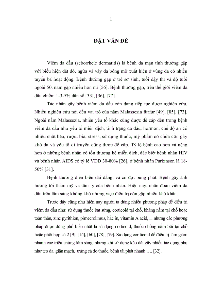 Đặc điểm lâm sàng các yếu tố liên quan và kết quả điều trị viêm da dầu ở mặt bằng uống vitamin a axit kết hợp bôi mỡ tacrolimus 0 1
