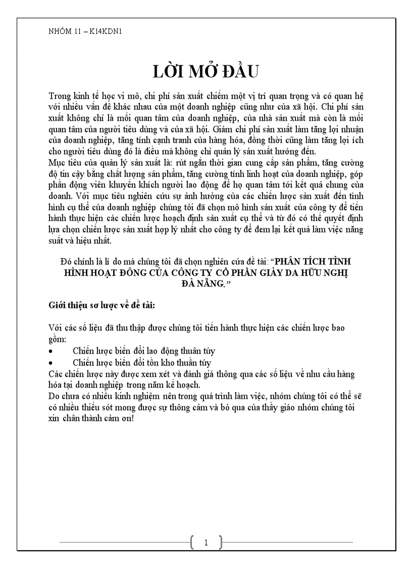 Chuyên đề tính giá thành sản phẩm