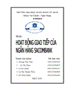 Hoạt động giao tiếp của ngân hàng sacombank