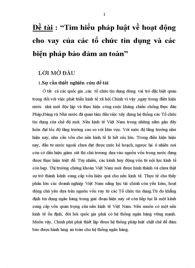 Tìm hiểu pháp luật về hoạt động cho vay của các tổ chức tín dụng và các biện pháp bảo đảm an toàn