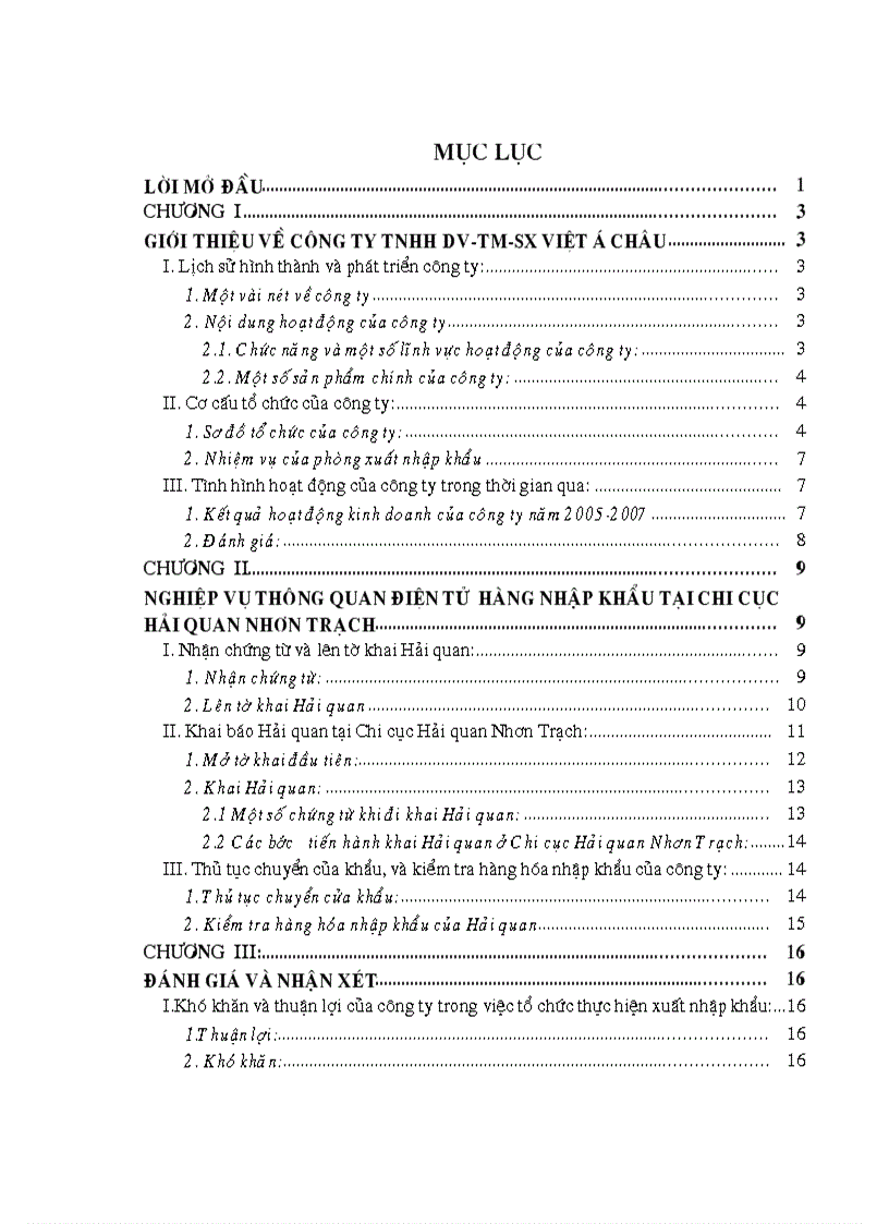 Chứng từ hải quan