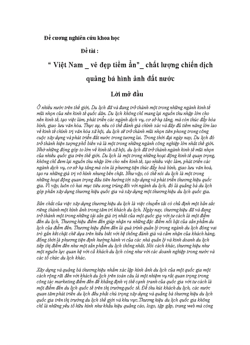 Việt Nam vẻ đẹp tiềm ẩn chất lượng chiến dịch quảng bá hình ảnh đất nước