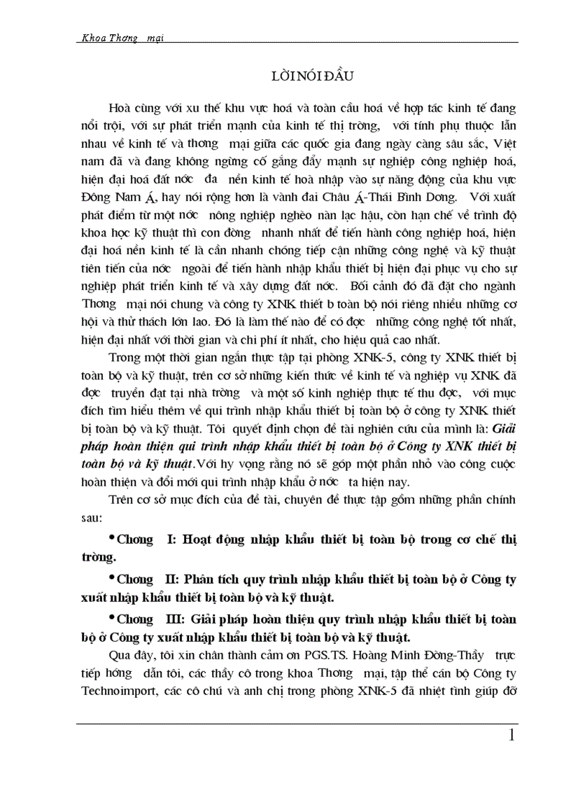 Quy trình NK thiết bị toàn bộ ở công ty xuất nhập khẩu toàn bộ và kỹ thuật