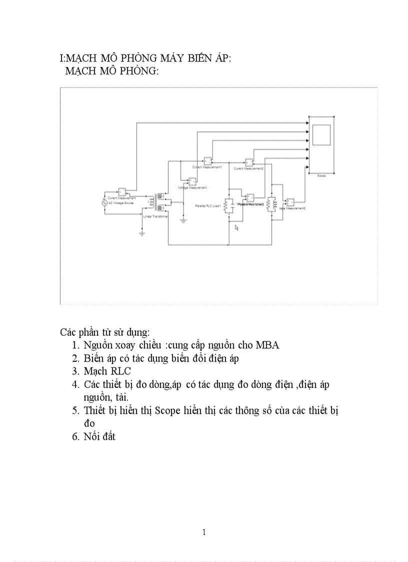 Tiểu Luận Giải Tích Mô Phỏng Mạng Matlab Simulink