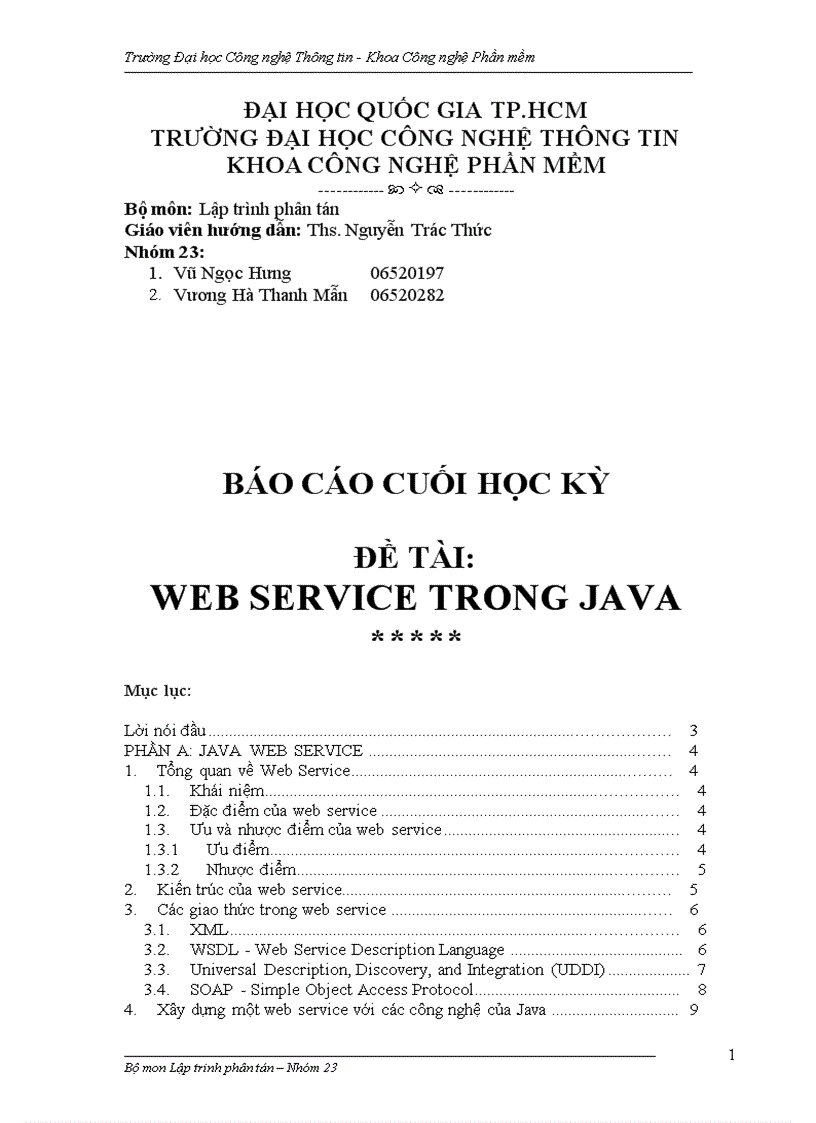 Web service trong java