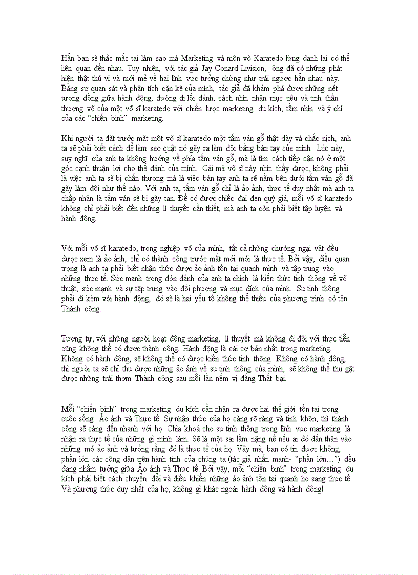 Marketing và môn võ Karatedo
