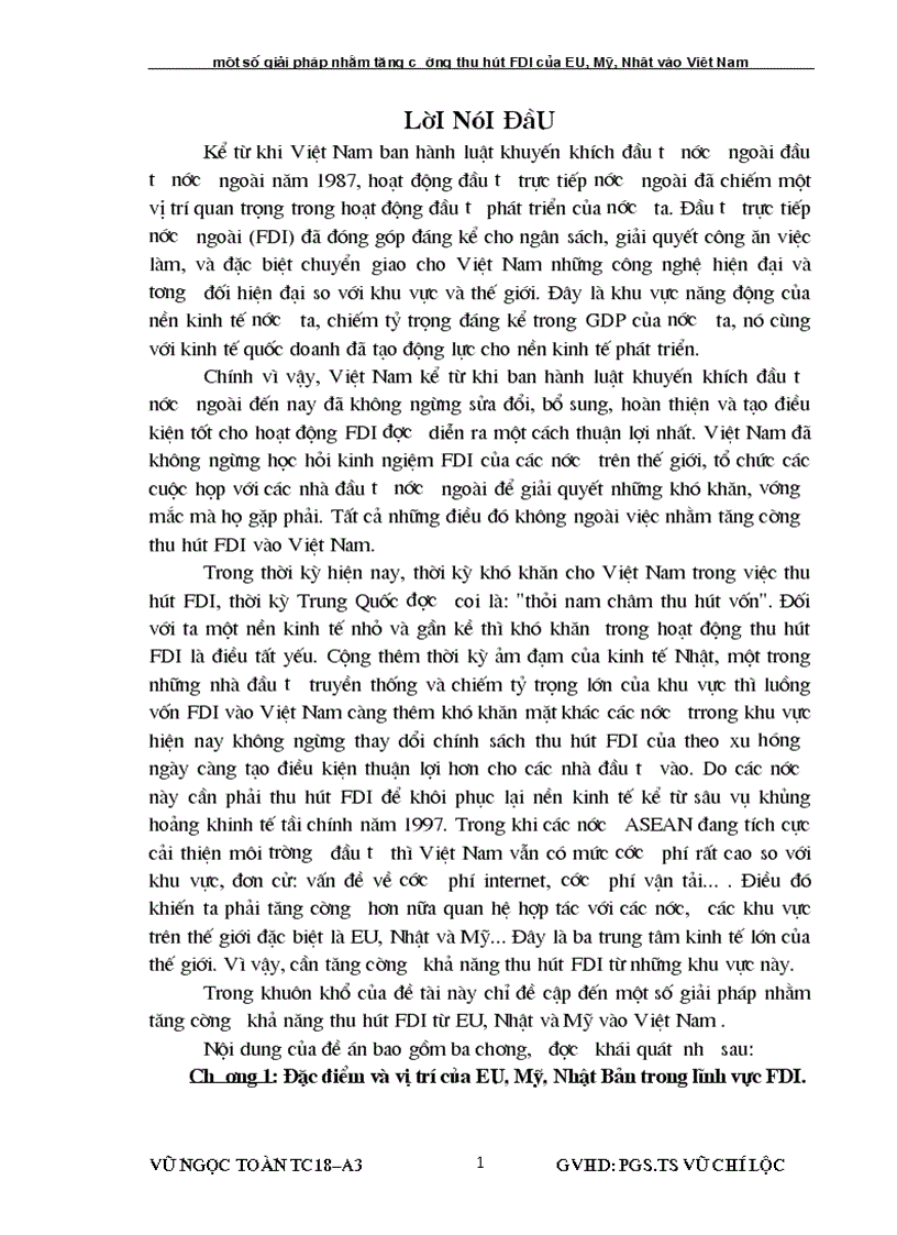 Giải pháp nhằm tăng tường thu hút FDI vào Việt Nam