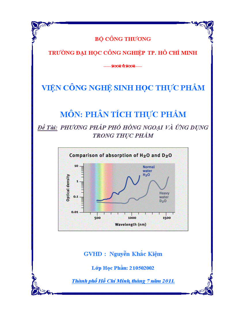 Tia hồng ngoại và ứng dụng trong thực phẩm