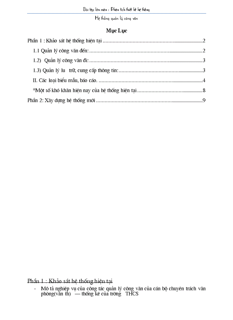 Phân tích thiết kế hệ thống Quản lí công văn