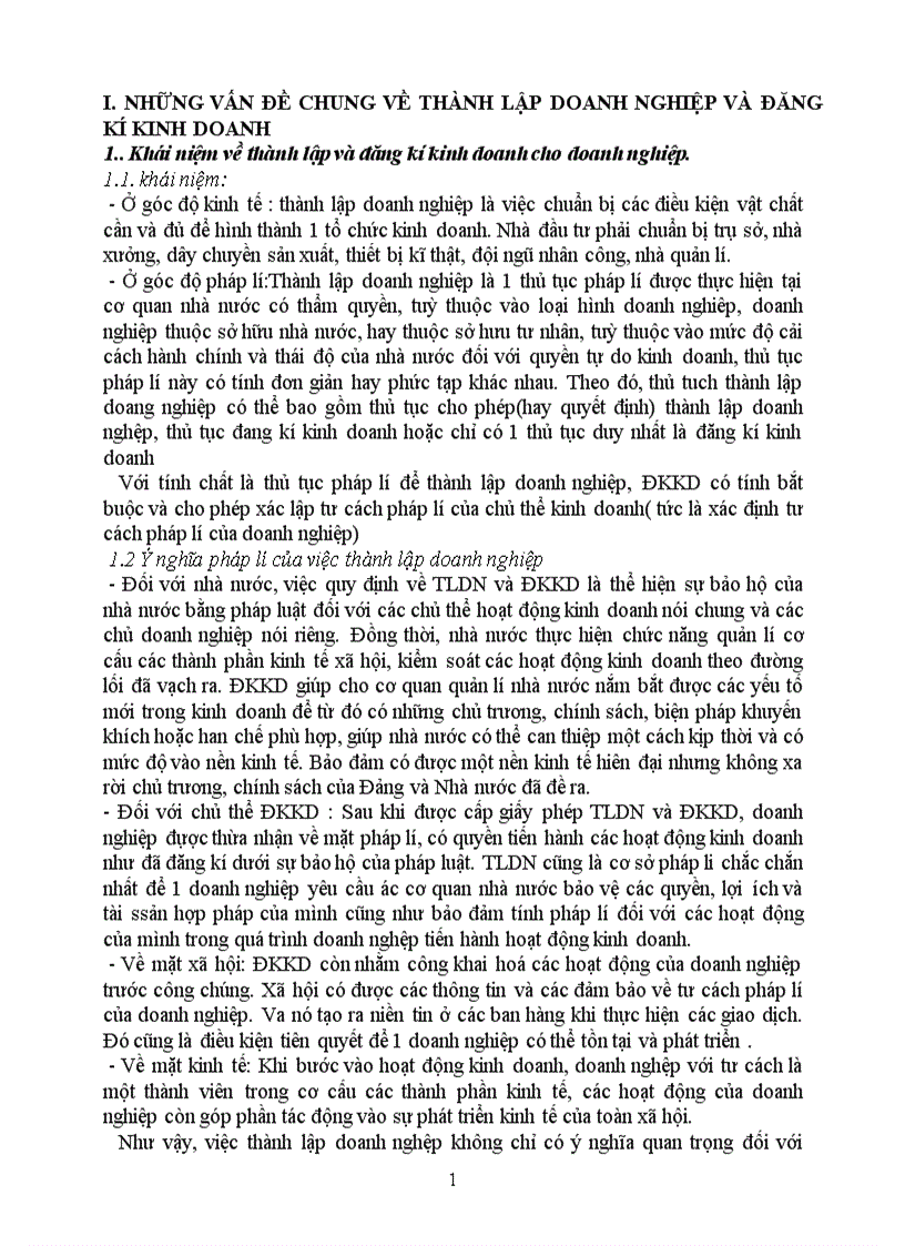 Bài tập học kỳ thương mại chế định pháp lí về thành lập doanh nghiệp theo quy định của pháp luật việt nam hiện hành