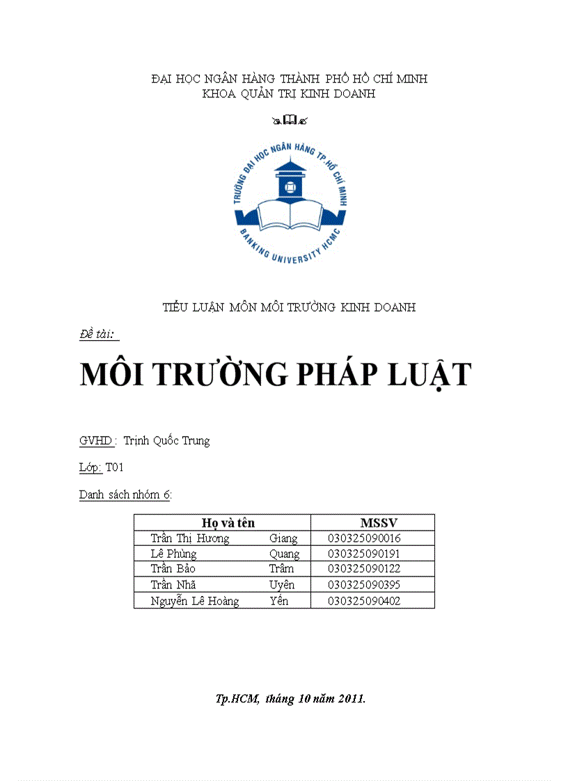 Môi trường pháp luật