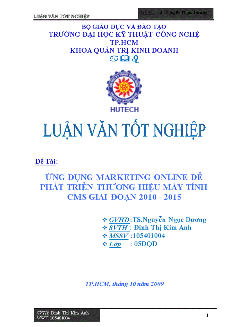 Ứng dụng Marketing online để phát triển thương hiệu máy tính CMS giai đoạn 2010 2015