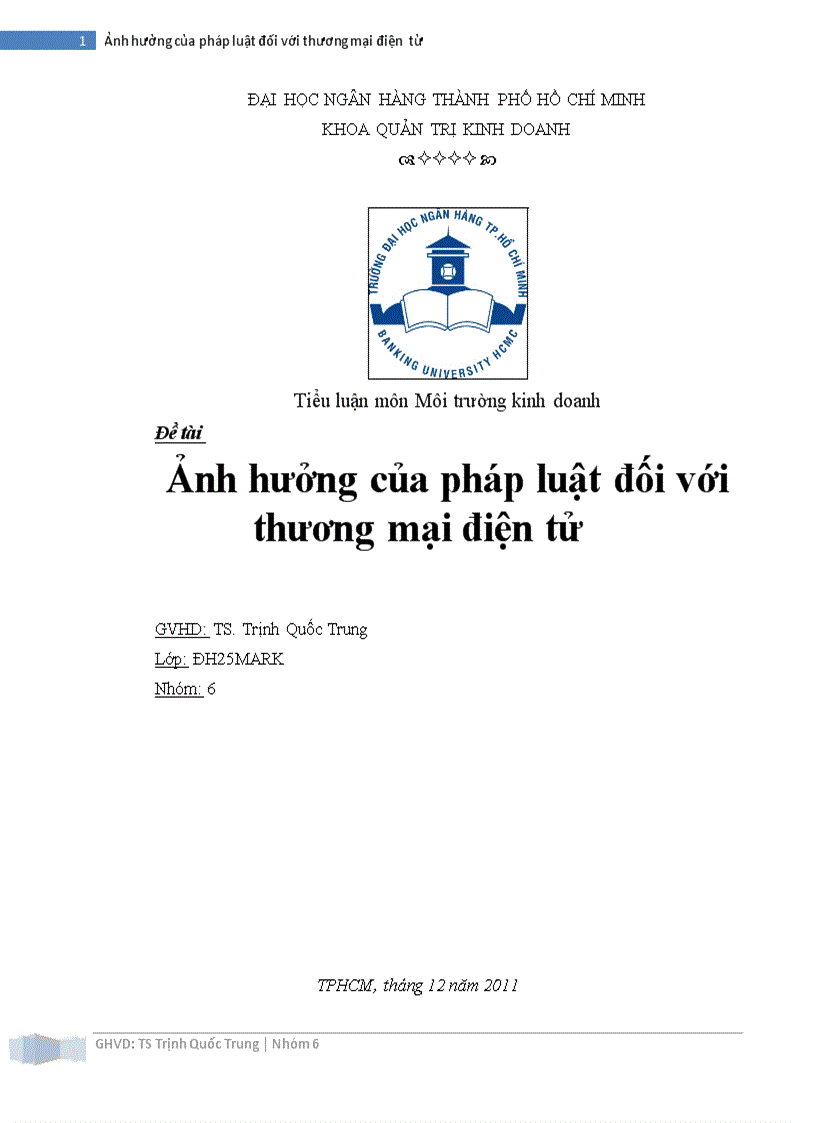 Ảnh hưởng của pháp luật đối với thương mại điện tử