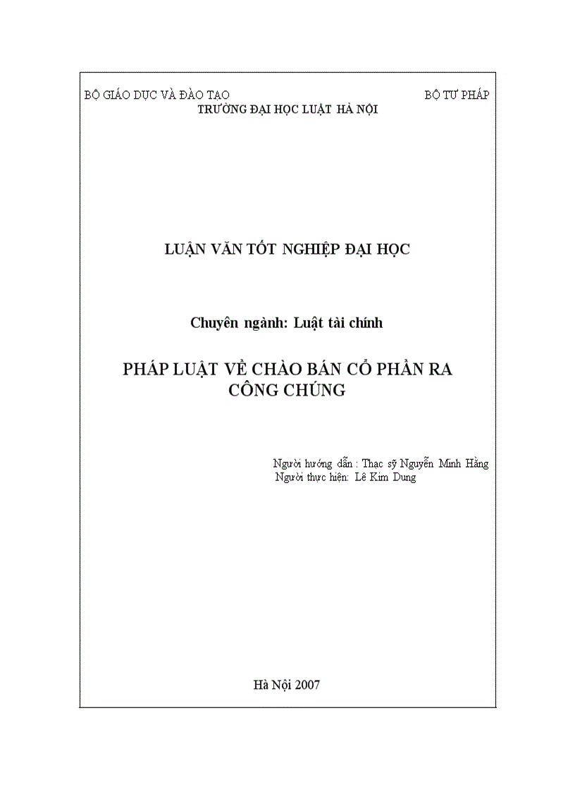 Pháp luật về chào bán cổ phần ra công chúng