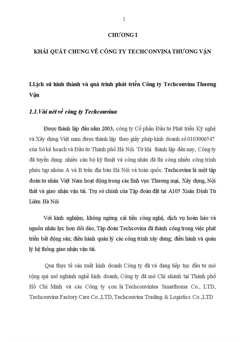 Báo cáo thực tập ngoại thương THỰC TRẠNG VỀ HOẠT ĐỘNG GIAO NHẬN TẠI CÔNG TY TNHH TECHCONVINA THƯƠNG VẬN