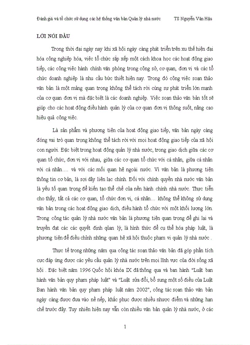 Các tiêu chuẩn cơ bản của việc định giá trị văn bản