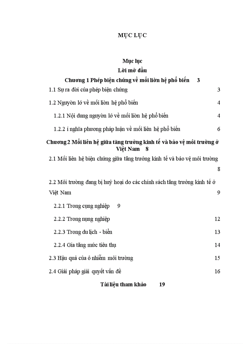 Phép biện chứng về mối liên hệ phổ biến và vận dụng phân tích mối liên hệ giữa tăng trưởng kinh tế