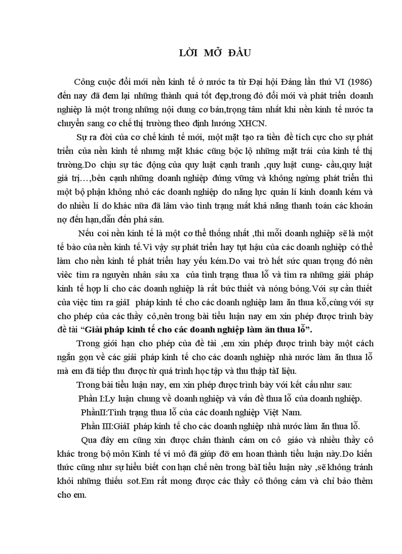 Giải pháp kinh tế cho các doanh nghiệp làm ăn thua lỗ