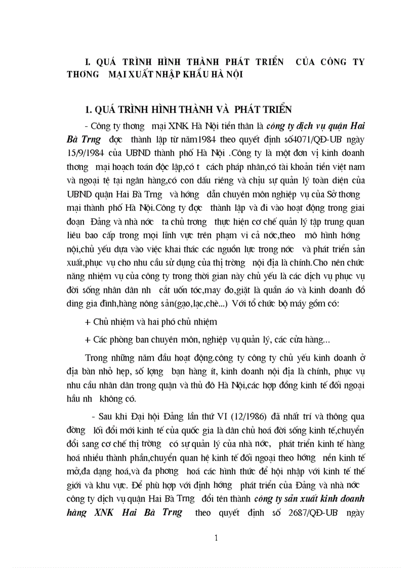 Nâng cao hiệu quả hoạt động kinh doanh của công ty thương mại xuất nhập khẩu hà nội