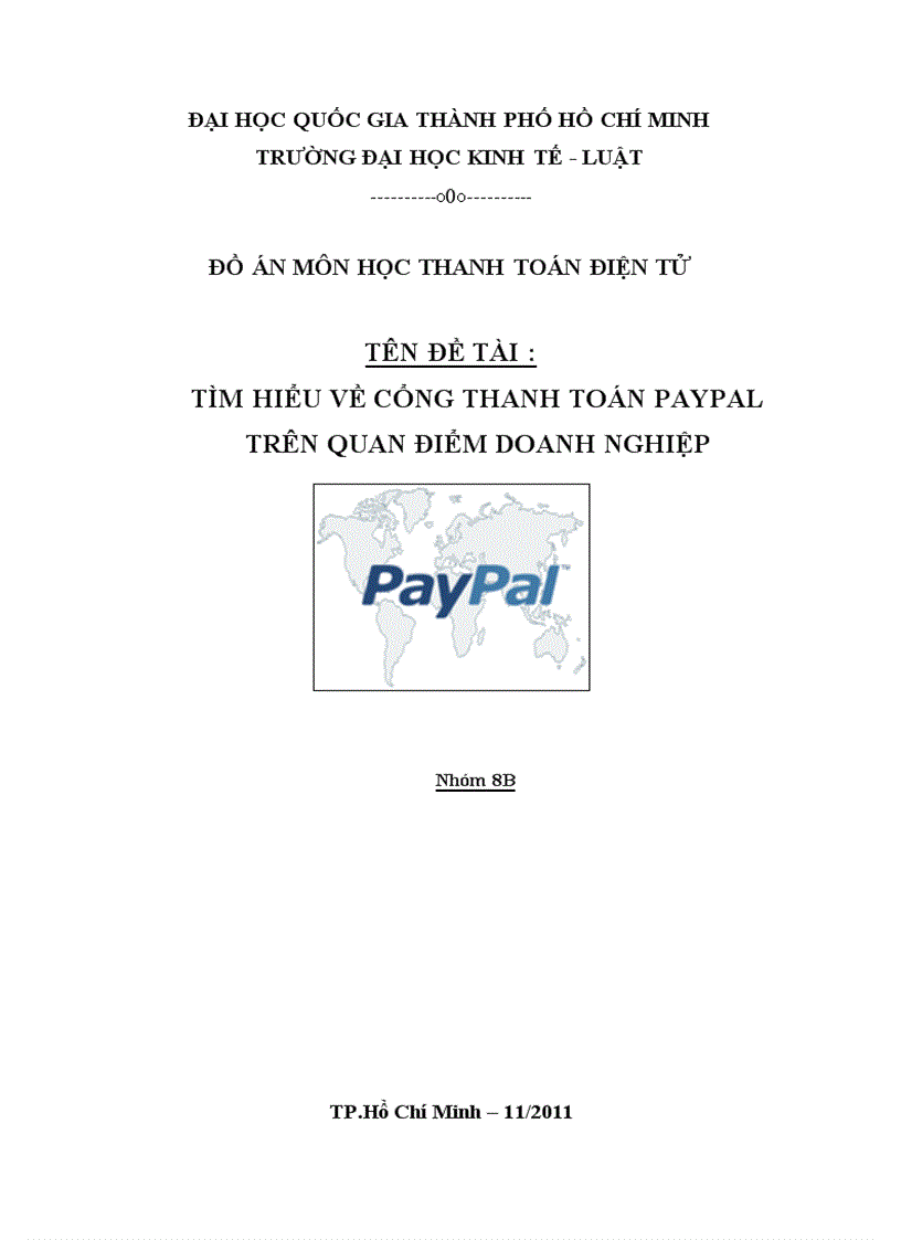 Tìm Hiểu Cổng Thanh Toán Phương Pháp Tích Hợp PayPal Trên Quan Điểm Doanh Nghiệp Thanh Toán Điện Tử