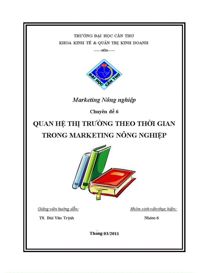 Quan hệ thị trường theo thời gian trong marketing nông nghiệp