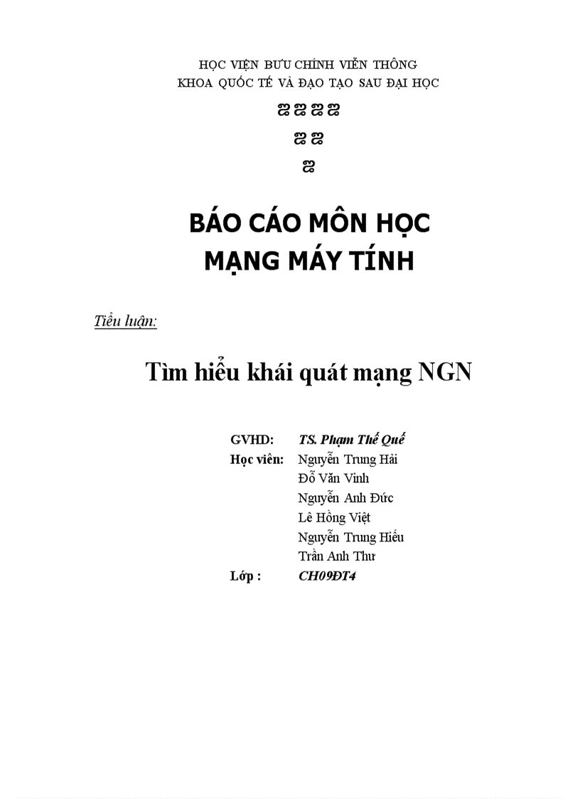 Tìm hiểu khái quát mạng NGN