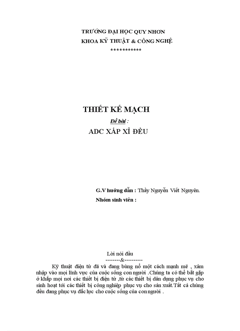 Mạch ADC xấp xỉ