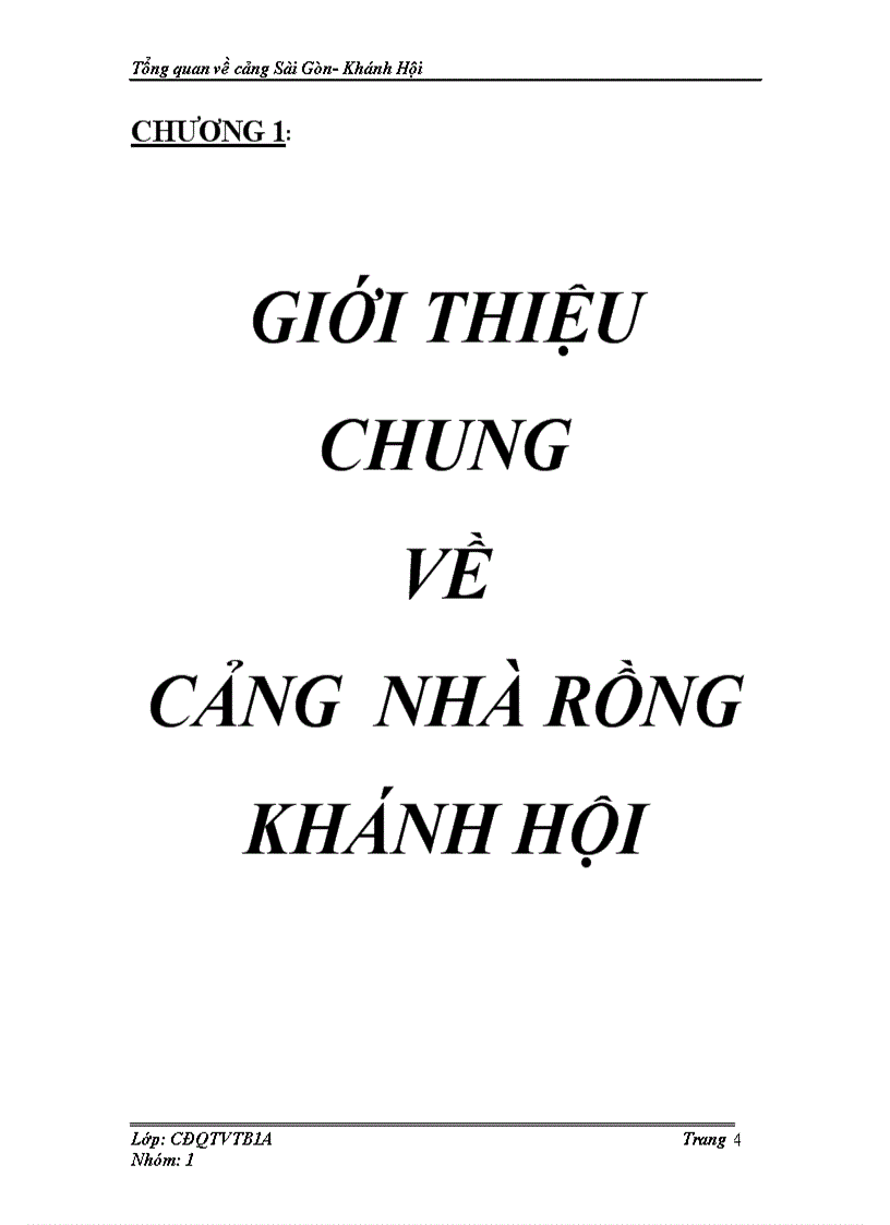 Báo cáo thực tập cảng Sài Gòn Khánh Hội