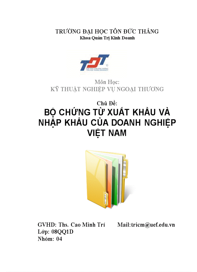 Bộ chứng từ xuất nhập khẩu của doanh nghiệp Việt Nam