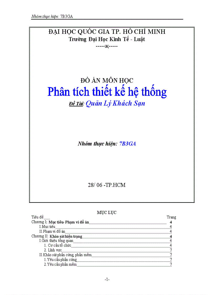 Xây Dựng Phân Tích Thiết Kế Hệ Thống Quản Lý Khách Sạn Từ A Z