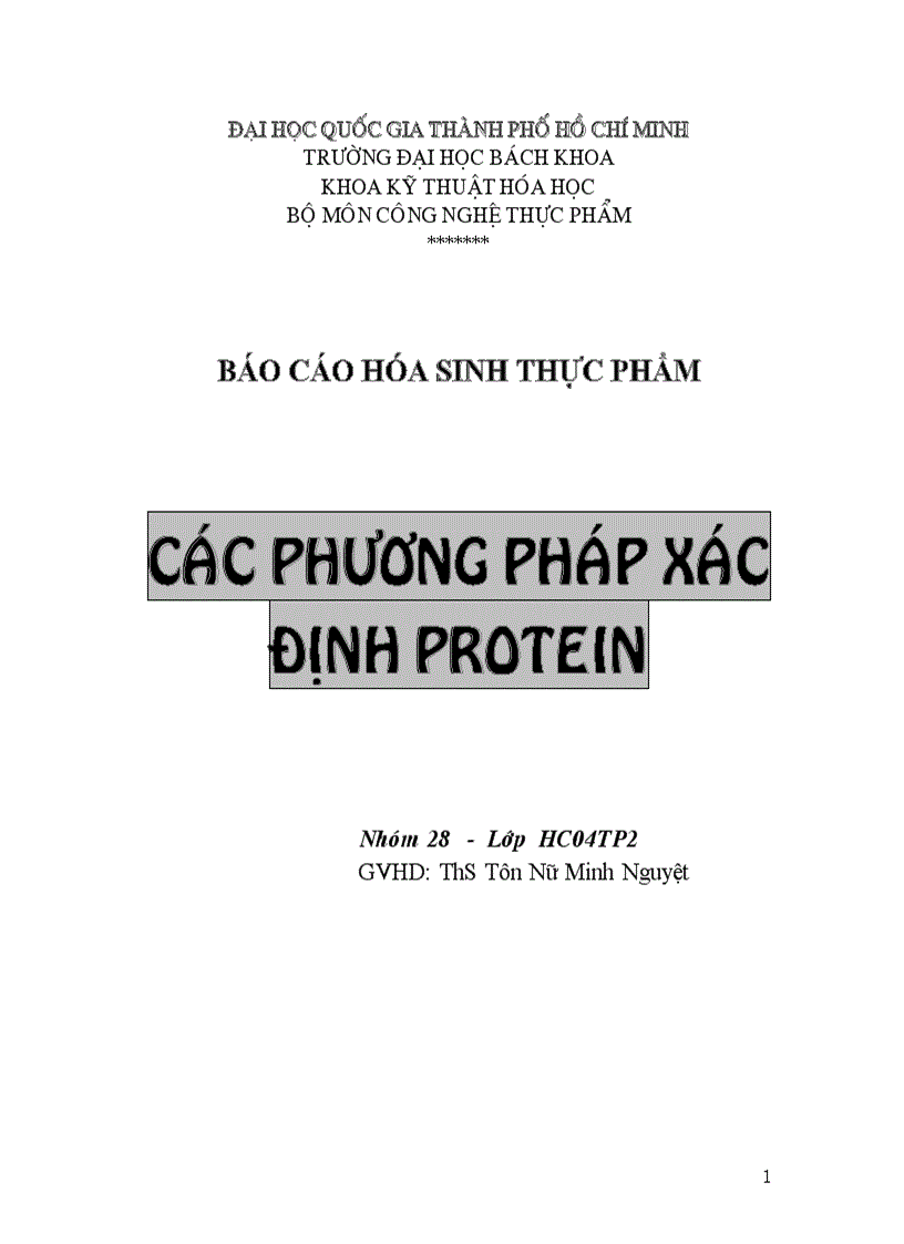 Các phương pháp xác định protein