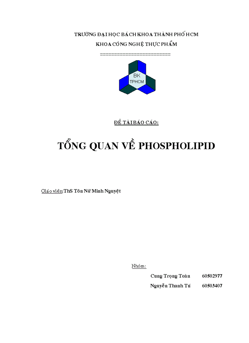 Tổng quan về phospholipide