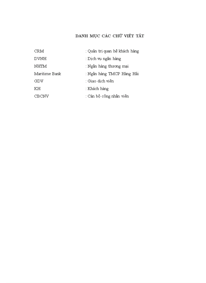 Quản trị Quan hệ Khách hàng tại Ngân Hàng Thương Mại Cổ Phần Hàng Hải
