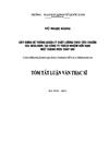 Xây dựng Hệ thống quản lý chất lượng theo tiêu chuẩn ISO 3834:2005 tại Công ty Trách nhiệm hữu hạn một thành viên tháp UBI