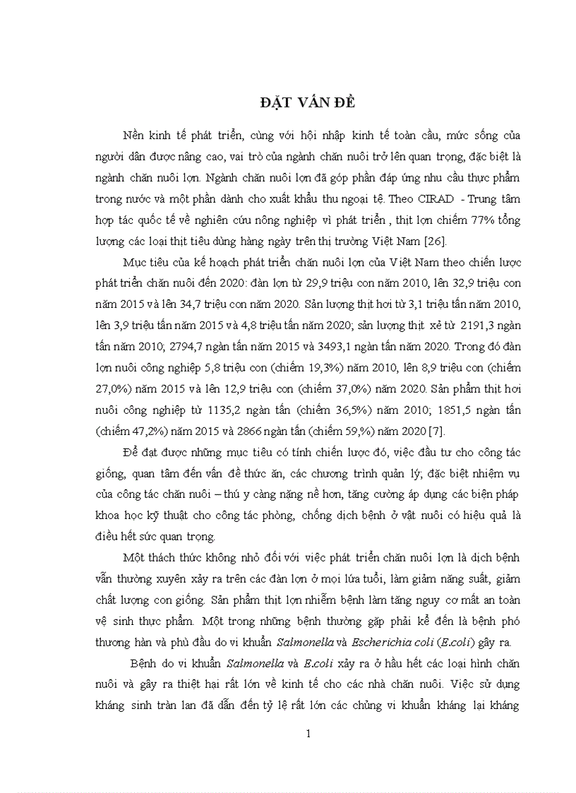 Nghiên cứu tạo chủng vắc-xin S.choleraesuis nhược độc làm chủng vi khuẩn biến nạp
