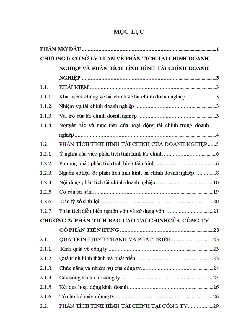 Phân tích thực trạng tài chính và giải pháp nâng cao hiệu quả hoạt động kinh doanh của công ty